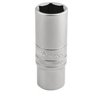 Draper 17mm 6 Punto Metrico Presa Profonda 1cm Sq Dr Cromo Satinato 16585