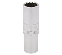 Draper 17mm Alta Torsione 12 Punto Presa Profonda 1.3cm Sq Dr Zigrinato Lucido