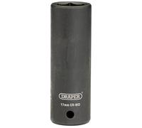 Draper 17Mm Deep Impact Socket 1/2" Dr 6 Point Hex Cromo Vanadio Acciaio 12743