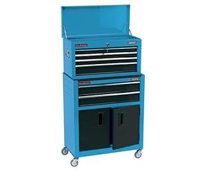 Draper 19563 - Cassetta portautensili con rotelle, 61 cm, colore: Blu