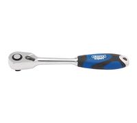 Draper 1cmD 72 Dente Impugnatura Morbida a Cricchetto Reversibile Quick Release