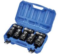 Draper HI-TORQ - Set di 8 bussole metriche a impatto profondo, 2,5 cm quadrati, Dr. - 20210-6 punti in acciaio CR-MO