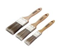 Draper 20439 Set di pennelli con manico in legno, 3 pezzi