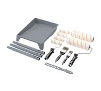Draper 20789 - Set di decorazioni da 13 pezzi, include maniche da 10,2 cm e 22,9 cm, cornici, vassoio da 22,9 cm, pennello da 30 e 50 mm, asta di prolunga e agitatore per vernice