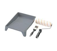 Draper 20947 - Set rullo e pennello in poliestere a pelo medio con impugnatura morbida, include manicotto da 22,9 cm, vassoio e telaio e pennello da 40 mm