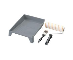 Draper 20947 - Set rullo e pennello in poliestere a pelo medio con impugnatura morbida, include manicotto da 22,9 cm, vassoio e telaio e pennello da 40 mm