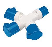 Draper 230 VSSP16 3 Way splitter, 230 V, blu