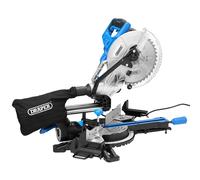 Draper 230V Scorrevole Composto Mitre Sega 255mm 1800W Estensione Ali & Laser