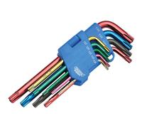 Draper 24122 Torx a Stella Sicurezza Colorato Esagonale. Chiave Set (9 Pezzi)