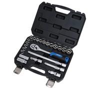 Draper 24229 HI-TORQ - Set di chiavi metriche a bussola, 1/2", 23 pezzi