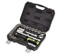 Draper 24234 HI-TORQ - Set di chiavi metriche a bussola, 1/2", 27 pezzi
