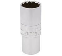Draper 24mm Alta Torsione 12 Punto Presa Profonda 1.3cm Sq Dr Zigrinato Lucido