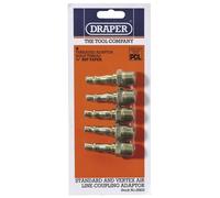 Draper 25835 Adattatore Maschio Bsp 3/8" Pcl Per Linea D'Aria Confezione Da 5