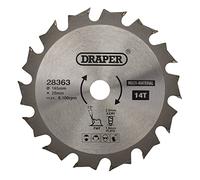 Draper 28363 TCT - Lama per sega circolare multiuso per legno, 165 x 20 mm, 14T, argento, taglia unica