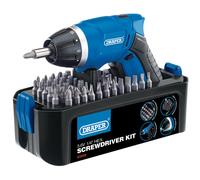 Draper 3.6V Cordless LI-ION Screwdriver Kit Coppia 4.0Nm LED Worklight 83568