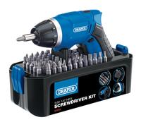 Draper 3.6V Cordless LI-ION Screwdriver Kit Coppia 4.0Nm LED Worklight 83568
