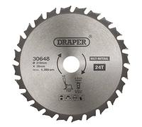 Draper 30648 TCT - Lama circolare multiuso, 210 x 30 mm, 24T, argento, taglia unica