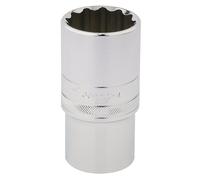 Draper 30mm Alta Torsione 12 Punto Presa Profonda 1.3cm Sq Dr Zigrinato Lucido