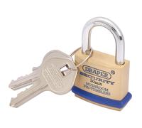 Draper 30mm Ottone Massiccio Lucchetto 2 Chiave Fungo Pin Bicchieri Temprato