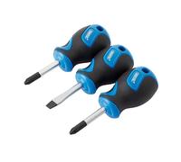 Draper 32604 - Set di cacciaviti di precisione, impugnatura morbida e tozza, inserti sagomati, set di utensili manuali, cacciaviti Phillips e a testa piatta, punte sabbiate con sabbia