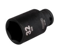 Draper 32mm Profondo Urto Presa 1.3cm Dr 6 Punto Esagonale Acciaio Cromo Vanadio