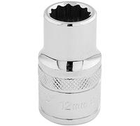 Draper 33097 - Chiave a bussola a 12 punte, attacco quadro da 1/2", dimensioni 12 mm, blu