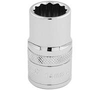 Draper 33125 - Chiave a bussola a 12 punte, attacco quadro da 1/2", misura 14 mm
