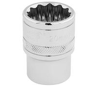 Draper 33289 Chiave a bussola quadrata da 1/2" a 12 punte, 20 mm, blu