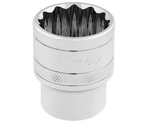 Draper 33725 - Chiave a bussola quadrata da 1/2", in cromo lucido, misura 1", colore: Blu