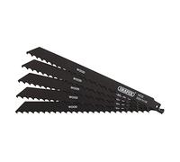 Draper 38589 - Lame per seghetto alternativo per legno e plastica, 225 mm, 3 TPI (5 pezzi)