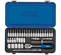 Draper 41570cm Quadro Dr.Metrico Presa Kit IN Metallo Custodia (38 Pezzi)