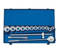 Draper 41760cm Quadro Dr.Metrico Presa Kit IN Metallo Custodia (15 Pezzi)