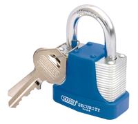 Draper 44mm Laminato Lucchetto IN Acciaio 2 Chiave Temprato Paraurti 64181