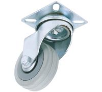 Draper 50mm Diametro Girevole Piastra Fissaggio Rotella IN Gomma - S.W.L 50kg