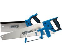 Draper 52195 - Set seghe con impugnatura Soft Grip, confezione da 3