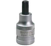 Draper 55664 - Inserto per chiave Torx a tubo, presa di forza 1/2", profilo a T T50 x 55 mm