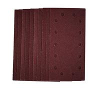 Draper 55805 - Fogli abrasivi 1/2 con gancio e passante, 115 x 230 mm, grana 40 (confezione da 10), rosso, taglia unica