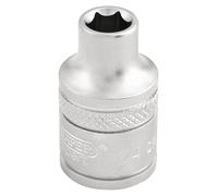 Draper 6 Punto Imperial Presa 1cm Sq Dr 0.6cm Zigrinato Anello Cromato 16548