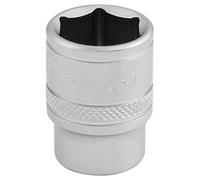 Draper 6 Punto Metrico Presa 1cmD 15mm Standard Lunghezza Cromo Satinato 16541