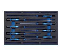 Draper 63399 - Set di 8 cacciaviti di precisione extra lunghi, con inserto 1/4 Eva