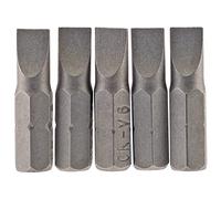 Draper 64011 - Punta esagonale per inserti a fessura da 6 mm, lunghezza 25 mm, 5 pezzi