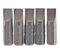 Draper 64012 6,5 mm 1/4 "Hex Plain Slot Inserto Bit 25 mm di lunghezza (5 pezzi)