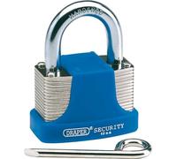 Draper 64158 - Lucchetto in acciaio laminato, Serrature con Combinazione Resettabile a 4 numeri, 48 mm
