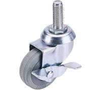 Draper 65481 100Mm Dia. Swivel Bolt Fixing Rubber Castor With Brake - S.W.L 80Kg