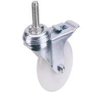 Draper 65506 100Mm Dia. Swivel Bolt Fixing Nylon Wheel With Brake - S.W.L. 125Kg