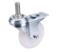 Draper 65506 100Mm Dia. Swivel Bolt Fixing Nylon Wheel With Brake - S.W.L. 125Kg