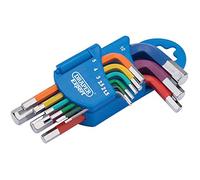 Draper 66126 - Set di chiavi a bracci corti esagonali, 9 pezzi