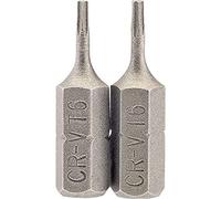 Draper 66338 T6 1/4" esagonale. TX Star Inserto 25mm Lungo x 2