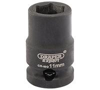 Draper 6870 - Bussola a percussione Hi-Torq, attacco quadro da 3/8", dimensioni 11 mm, blu