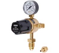 Draper 70151 Industriale Gas Bottiglia Regolatore con Singolo Calibro, 300 Barra